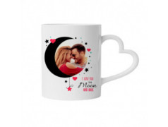 Mug cœur personnalisé en céramique