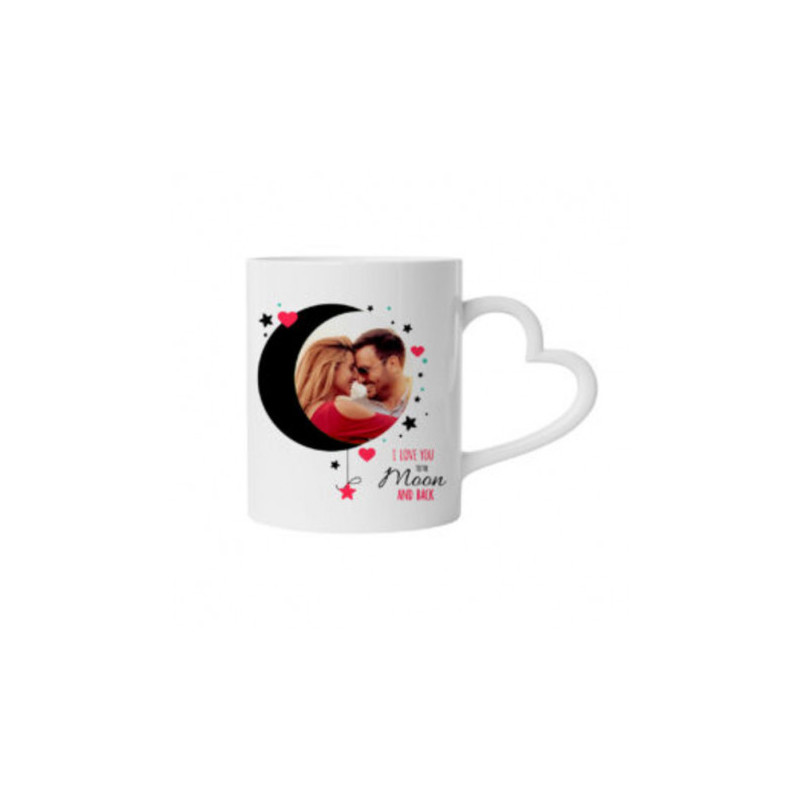 Mug cœur personnalisé en céramique