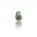 MINI Chargeur blanc 12 volts allume cigare pour téléphones, tablettes ou lecteurs MP3